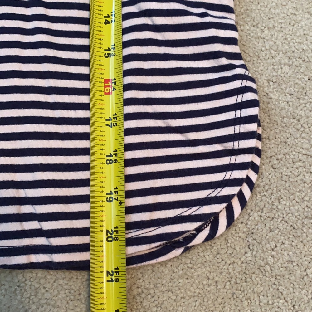 **FREE W/PURCHASE** Curve appeal navy blue and pink stripe pullover top. - Picture 12 of 16